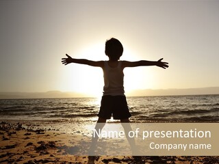 Silhouette Of Child PowerPoint Template