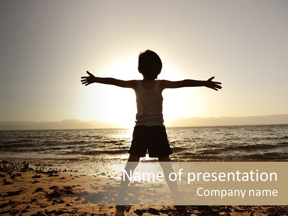 Silhouette Of Child PowerPoint Template