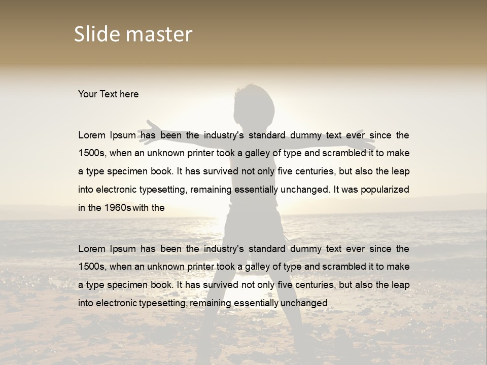 Silhouette Of Child PowerPoint Template