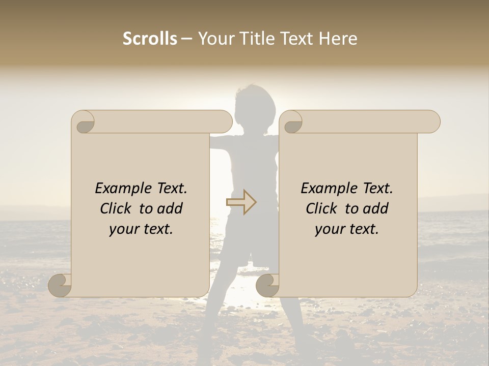 Silhouette Of Child PowerPoint Template