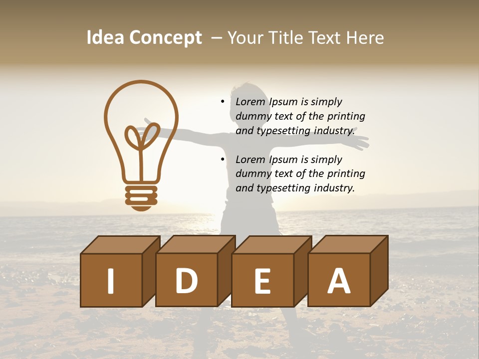 Silhouette Of Child PowerPoint Template