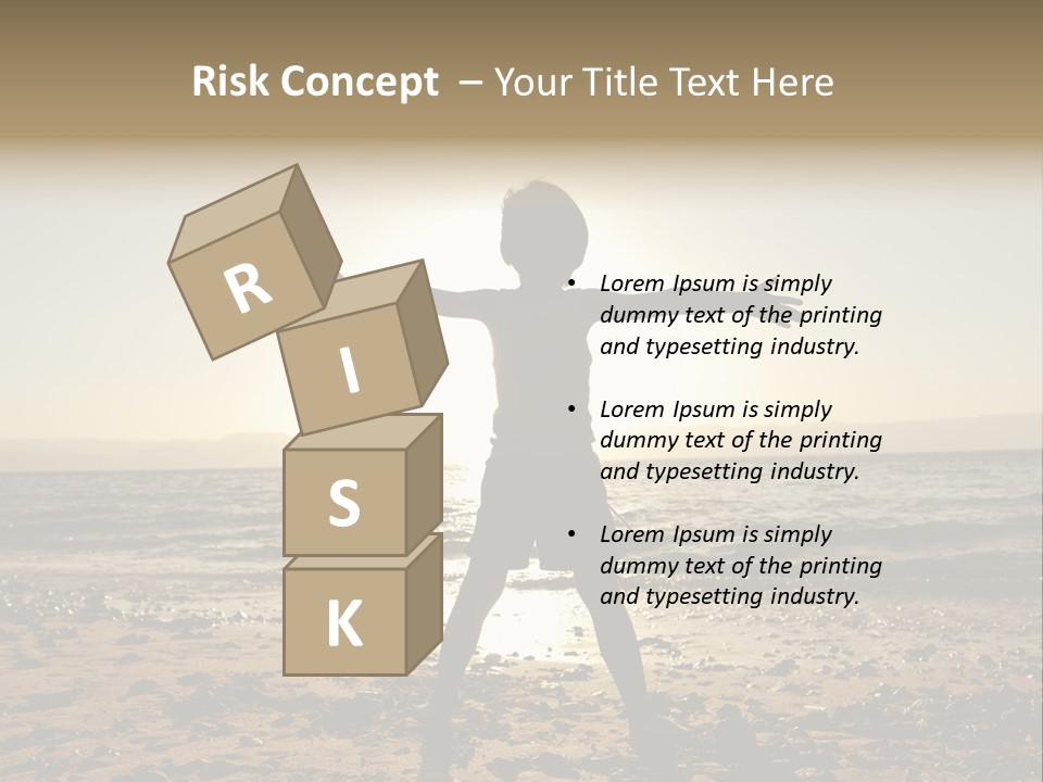 Silhouette Of Child PowerPoint Template