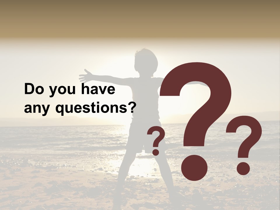 Silhouette Of Child PowerPoint Template