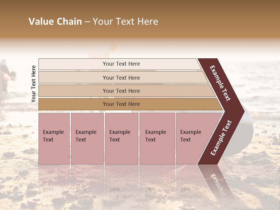 A Young Boy Playing In The Sand At The Beach PowerPoint Template