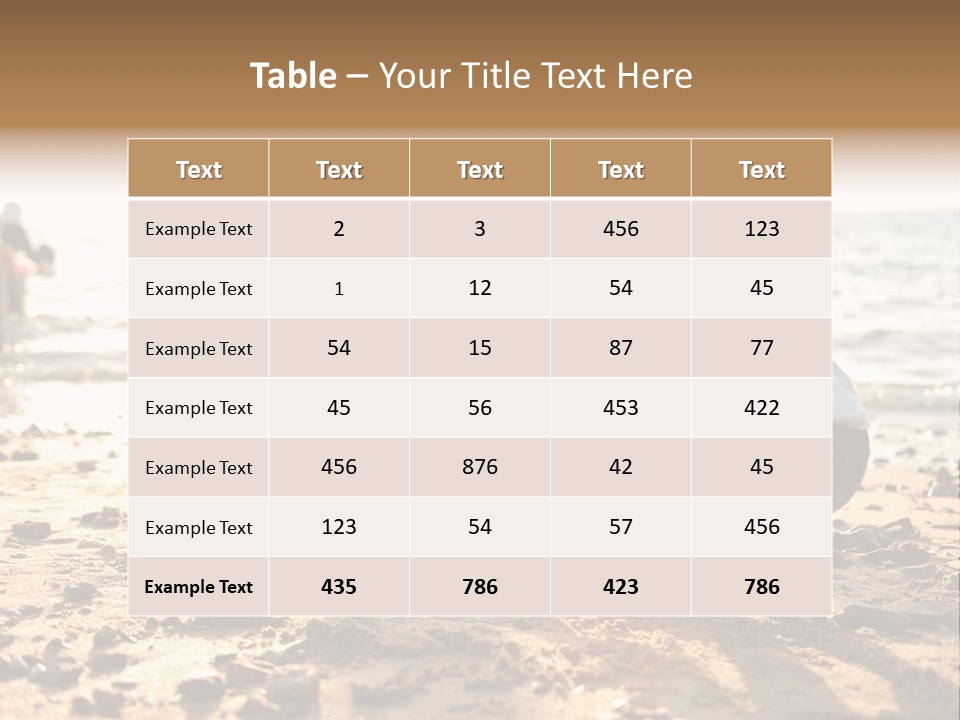 A Young Boy Playing In The Sand At The Beach PowerPoint Template