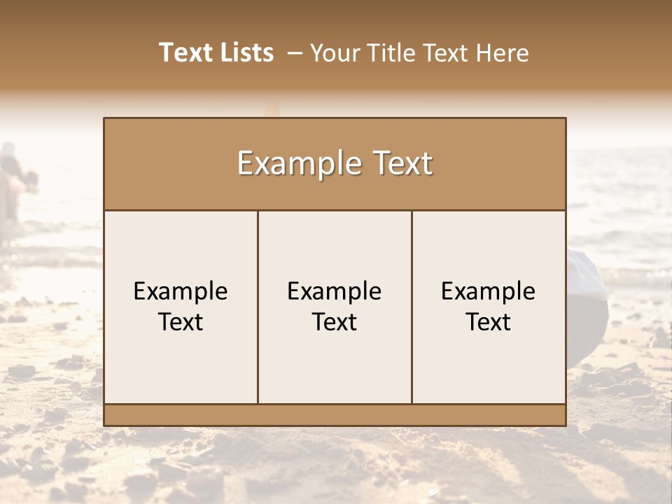 A Young Boy Playing In The Sand At The Beach PowerPoint Template
