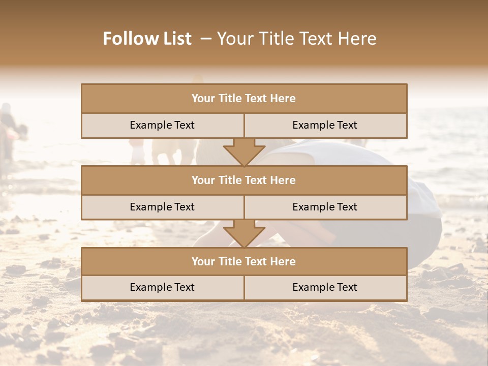 A Young Boy Playing In The Sand At The Beach PowerPoint Template