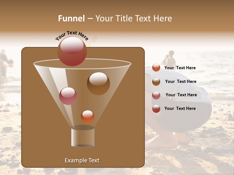 A Young Boy Playing In The Sand At The Beach PowerPoint Template