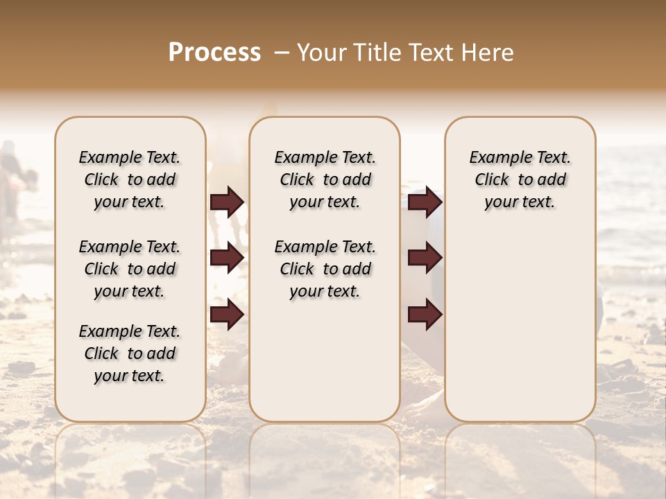 A Young Boy Playing In The Sand At The Beach PowerPoint Template
