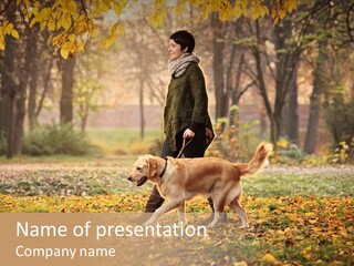 Green Autumn Happy PowerPoint Template