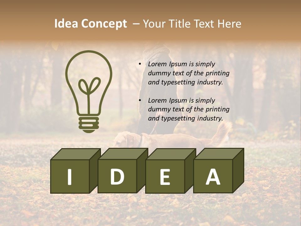 Green Autumn Happy PowerPoint Template