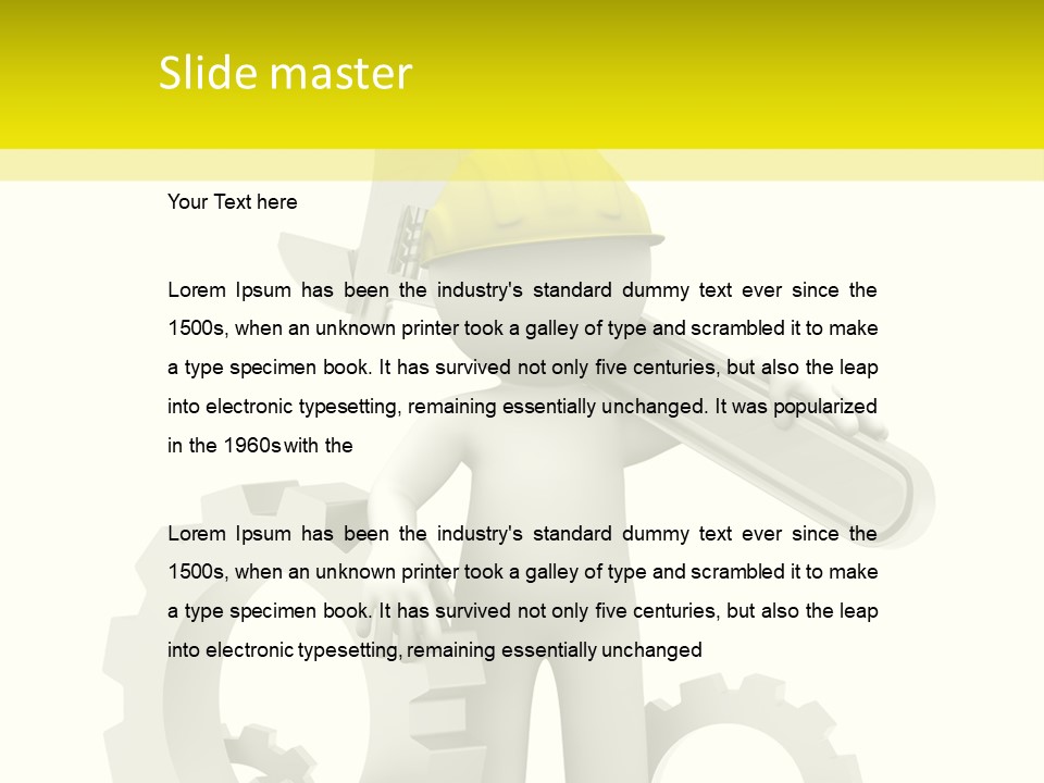 Progress Equipment Hardhat PowerPoint Template