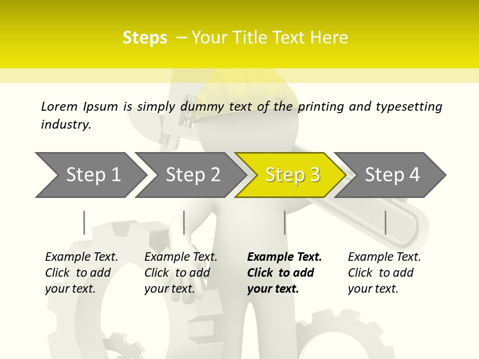 Progress Equipment Hardhat PowerPoint Template
