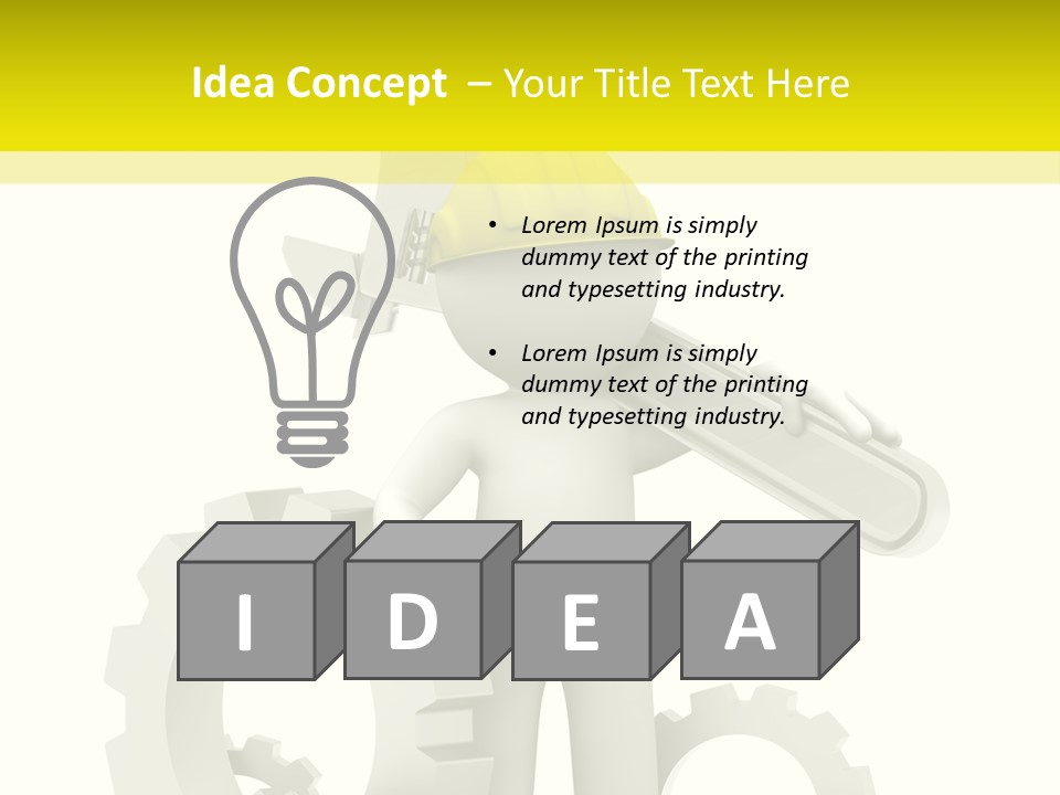 Progress Equipment Hardhat PowerPoint Template
