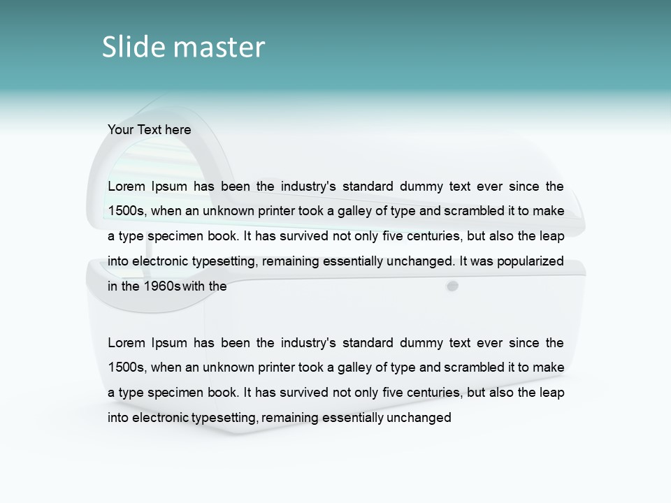 Tan Blue Spa PowerPoint Template