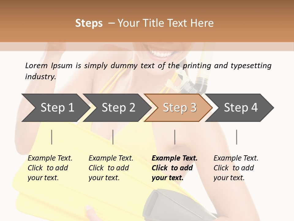 Holiday Diver Swimmer PowerPoint Template