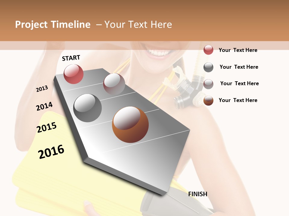 Holiday Diver Swimmer PowerPoint Template