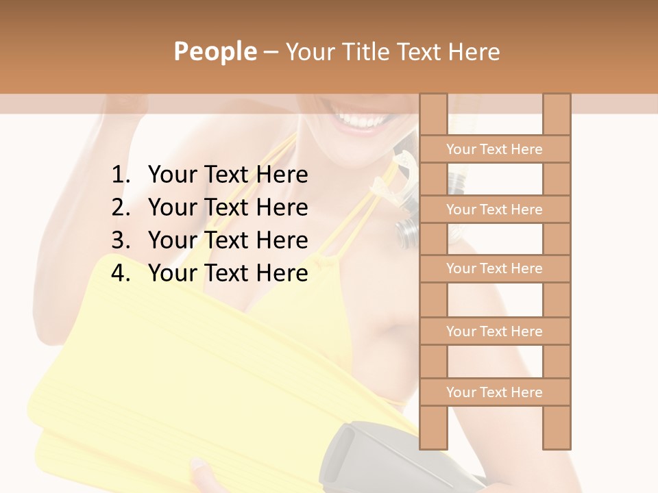 Holiday Diver Swimmer PowerPoint Template