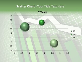 A Business Presentation With A Green And White Arrow PowerPoint Template