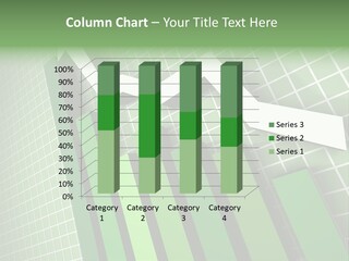 A Business Presentation With A Green And White Arrow PowerPoint Template