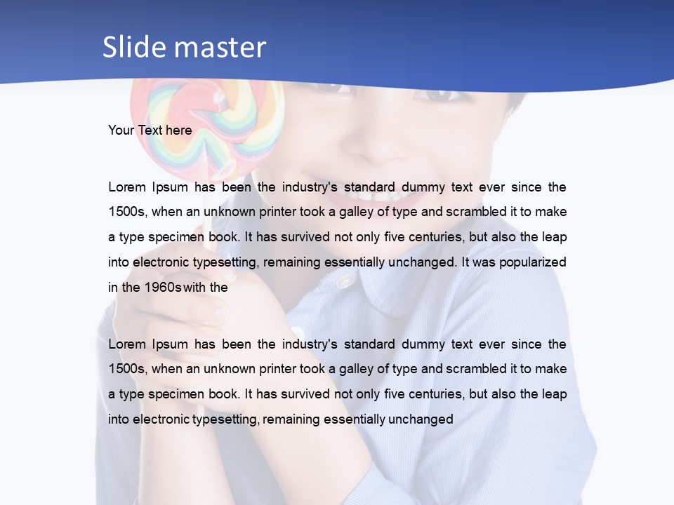 Baby Tongue Yelloy PowerPoint Template