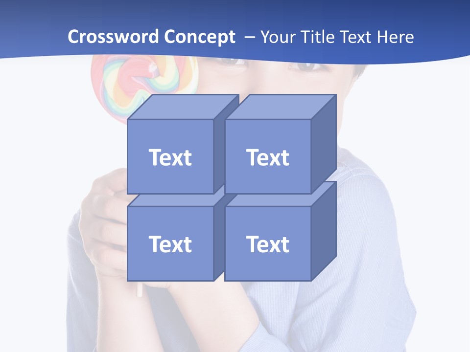 Baby Tongue Yelloy PowerPoint Template