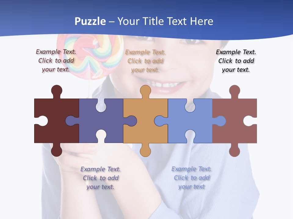 Baby Tongue Yelloy PowerPoint Template