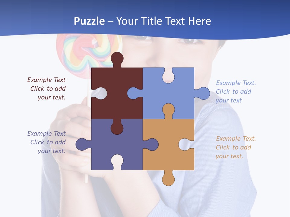 Baby Tongue Yelloy PowerPoint Template