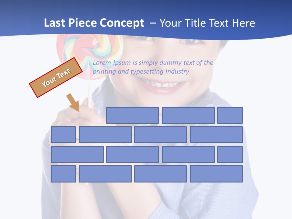 Baby Tongue Yelloy PowerPoint Template