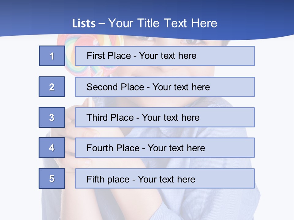 Baby Tongue Yelloy PowerPoint Template