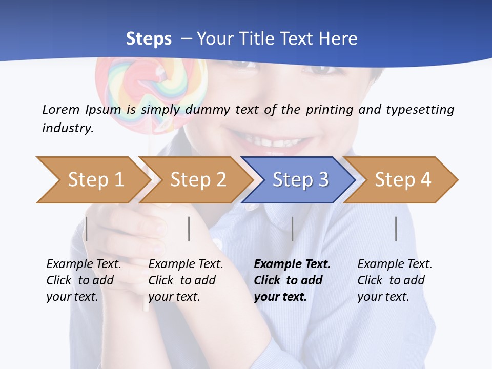 Baby Tongue Yelloy PowerPoint Template