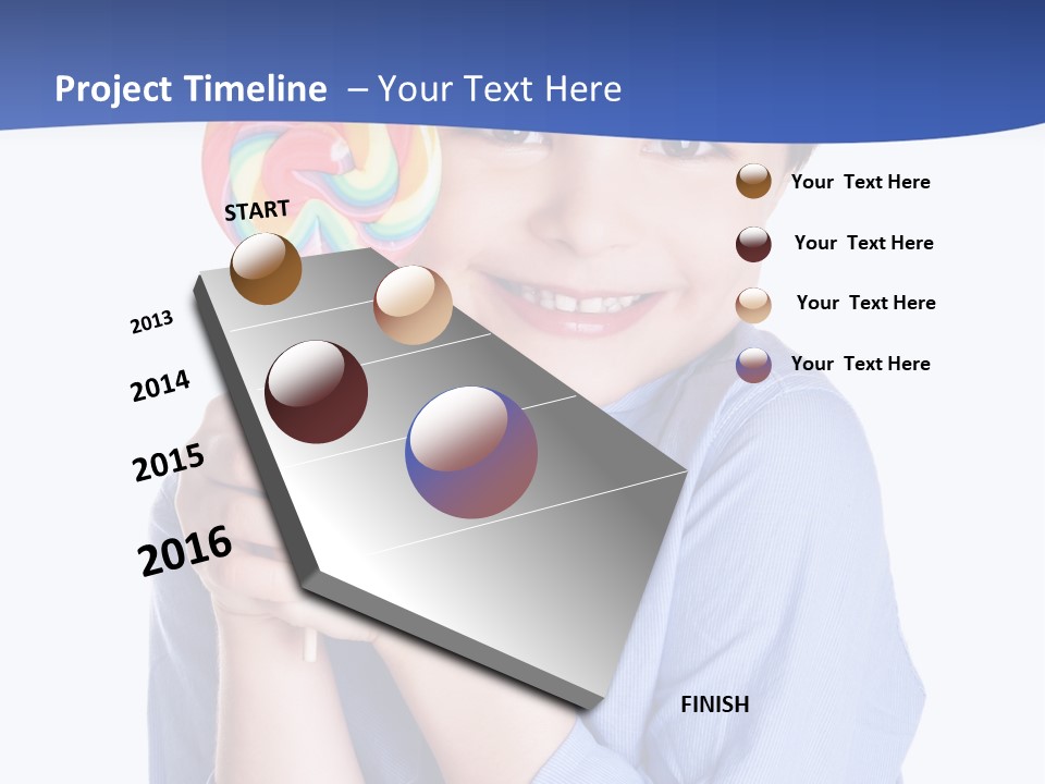 Baby Tongue Yelloy PowerPoint Template