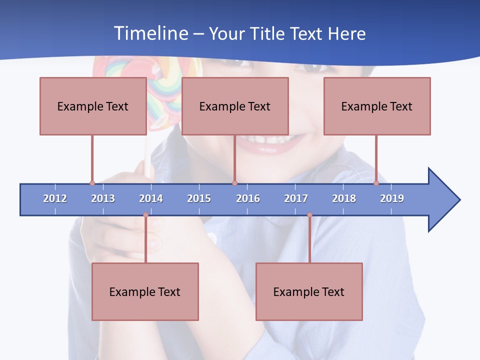 Baby Tongue Yelloy PowerPoint Template