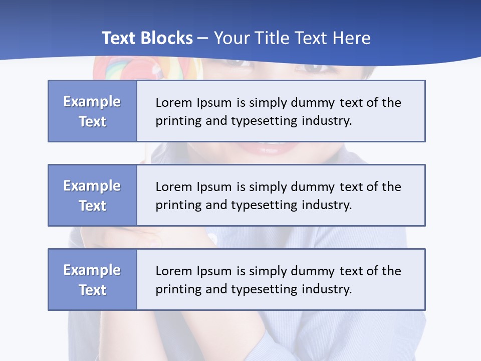Baby Tongue Yelloy PowerPoint Template