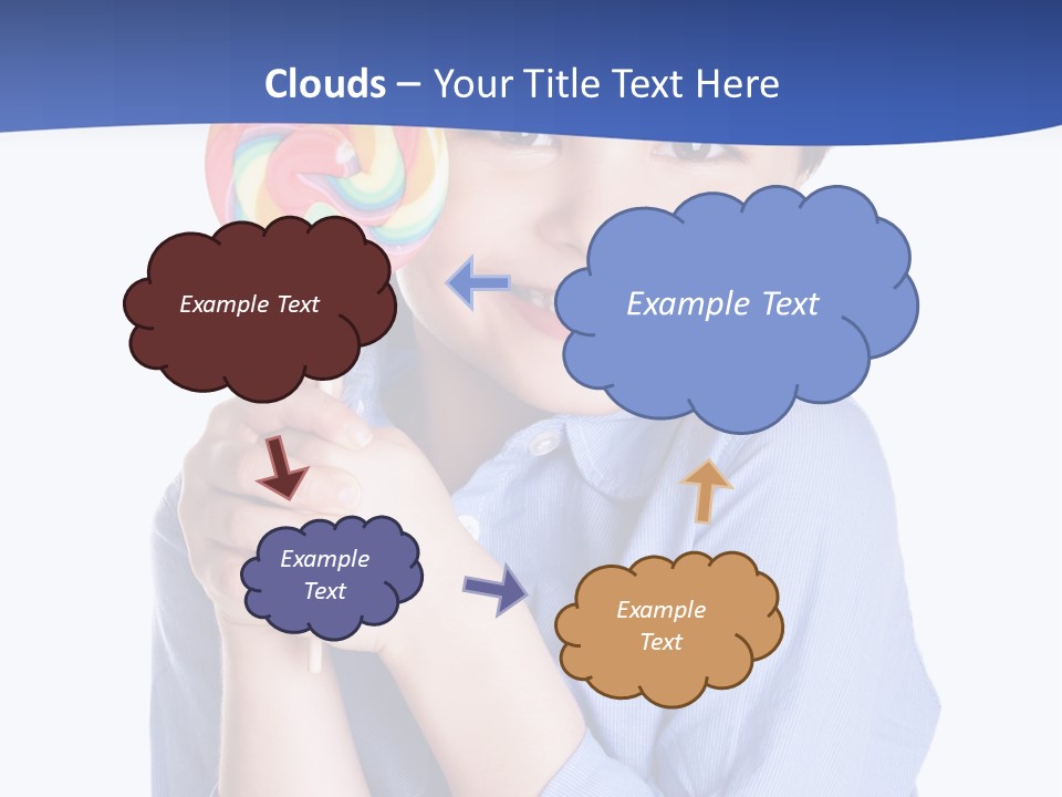 Baby Tongue Yelloy PowerPoint Template