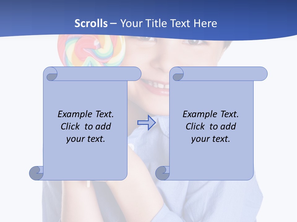 Baby Tongue Yelloy PowerPoint Template