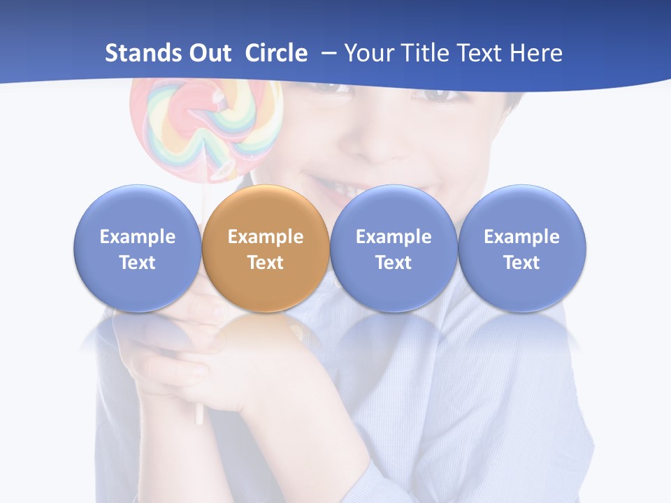 Baby Tongue Yelloy PowerPoint Template