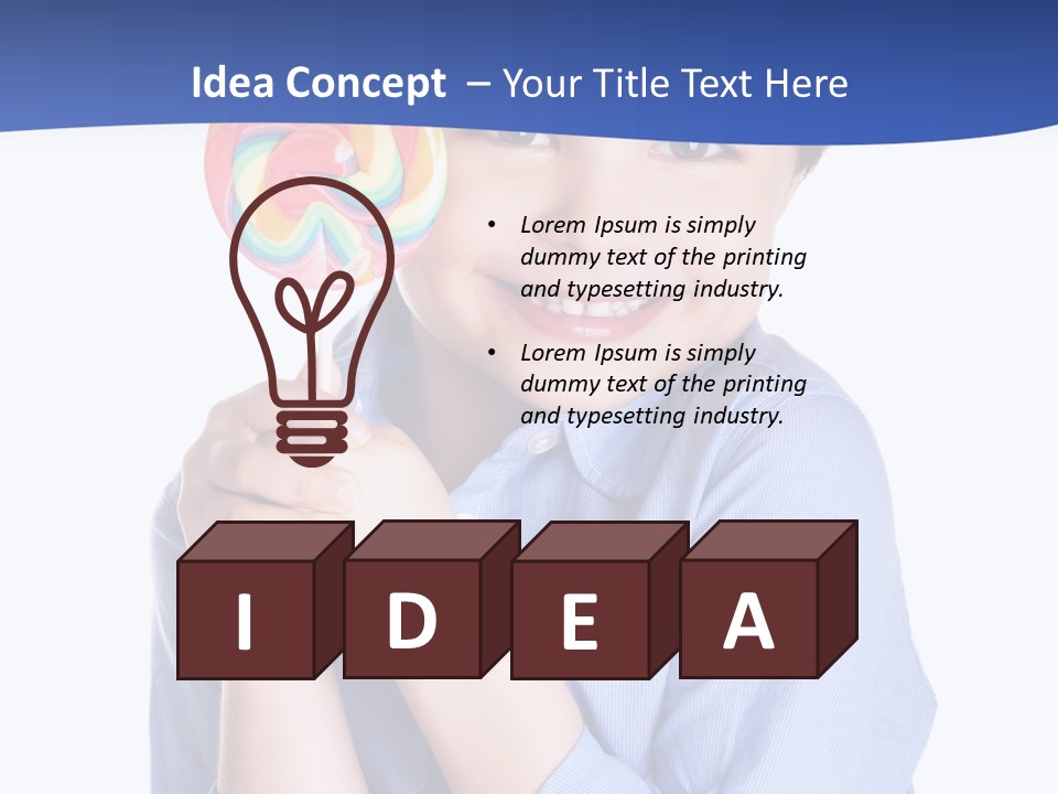 Baby Tongue Yelloy PowerPoint Template