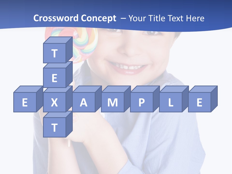 Baby Tongue Yelloy PowerPoint Template