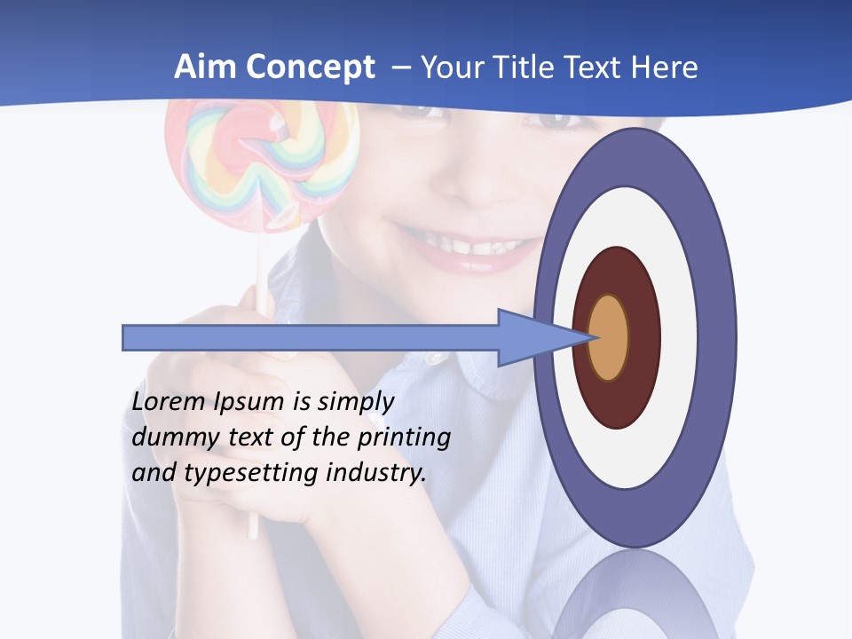 Baby Tongue Yelloy PowerPoint Template