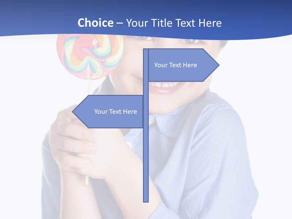 Baby Tongue Yelloy PowerPoint Template