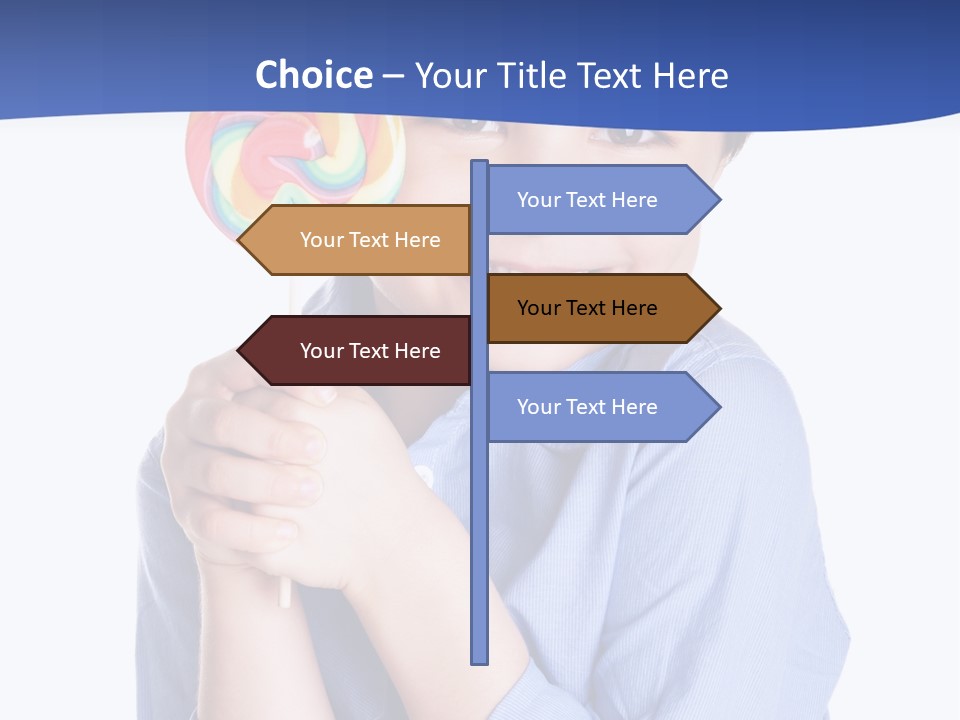 Baby Tongue Yelloy PowerPoint Template