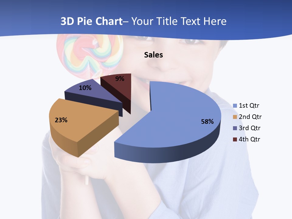 Baby Tongue Yelloy PowerPoint Template
