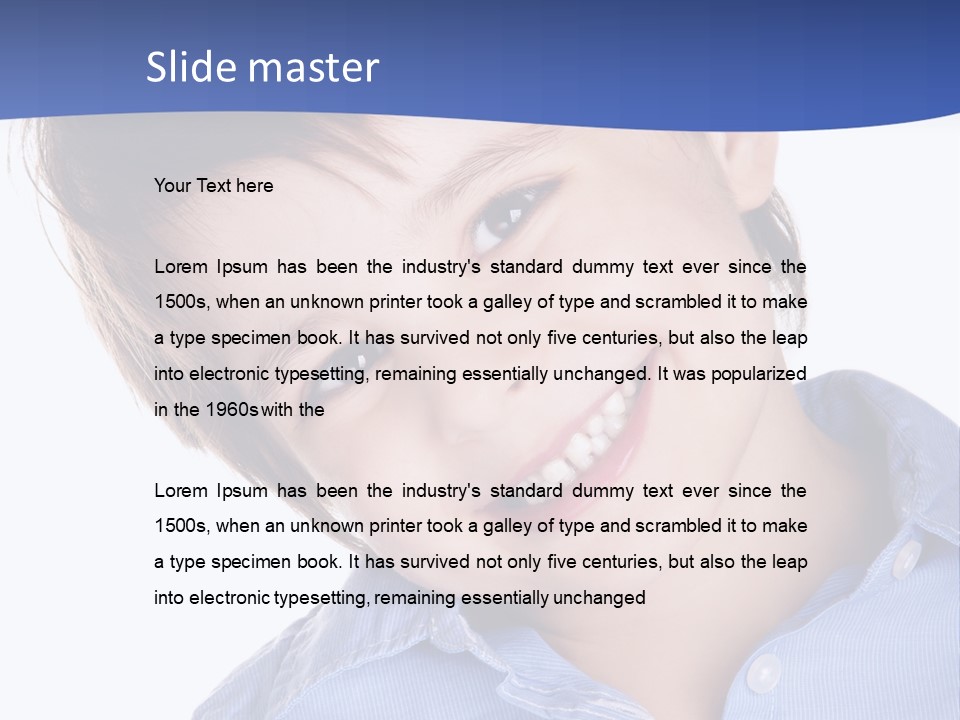 Serious Happy Caucasian PowerPoint Template