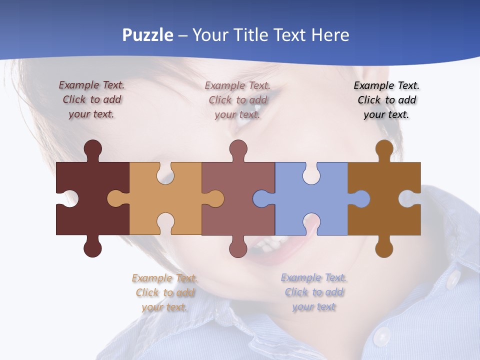 Serious Happy Caucasian PowerPoint Template