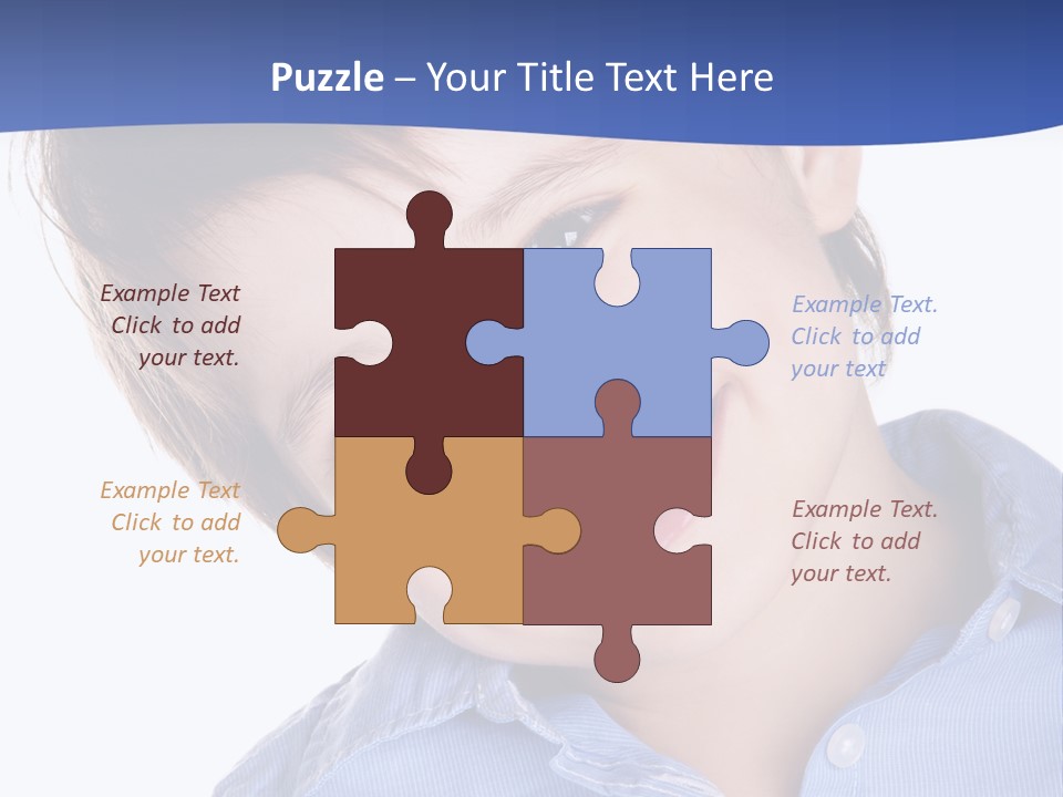 Serious Happy Caucasian PowerPoint Template