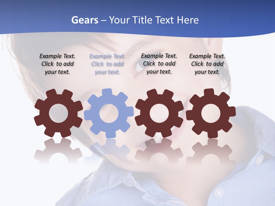 Serious Happy Caucasian PowerPoint Template