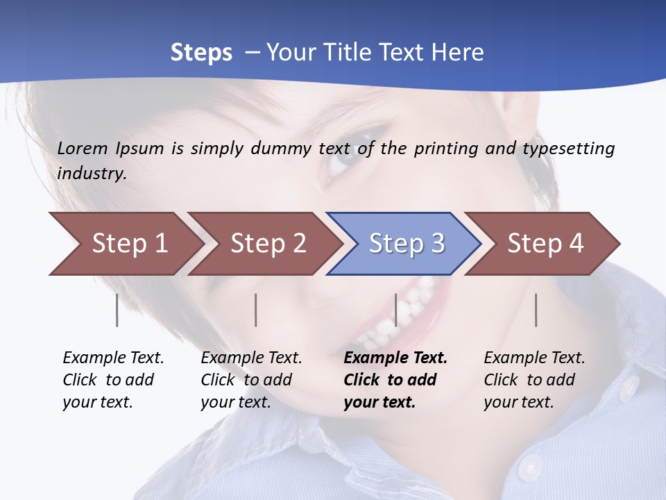 Serious Happy Caucasian PowerPoint Template