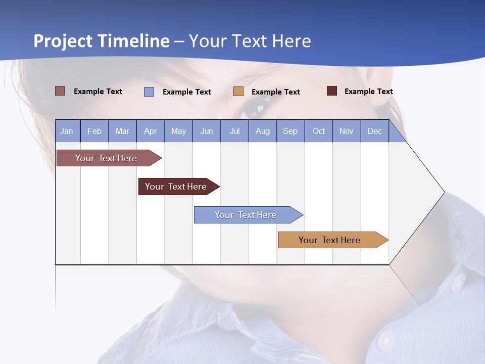 Serious Happy Caucasian PowerPoint Template