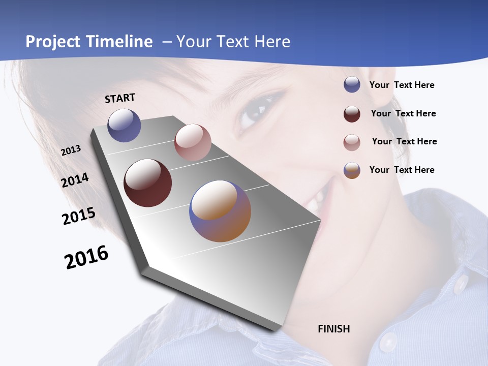 Serious Happy Caucasian PowerPoint Template